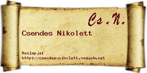 Csendes Nikolett névjegykártya