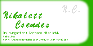 nikolett csendes business card